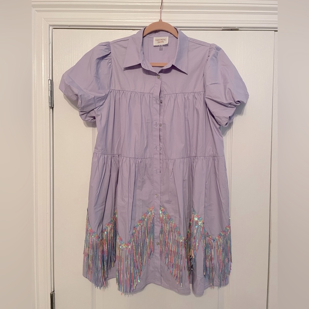 Sequin fringe dress